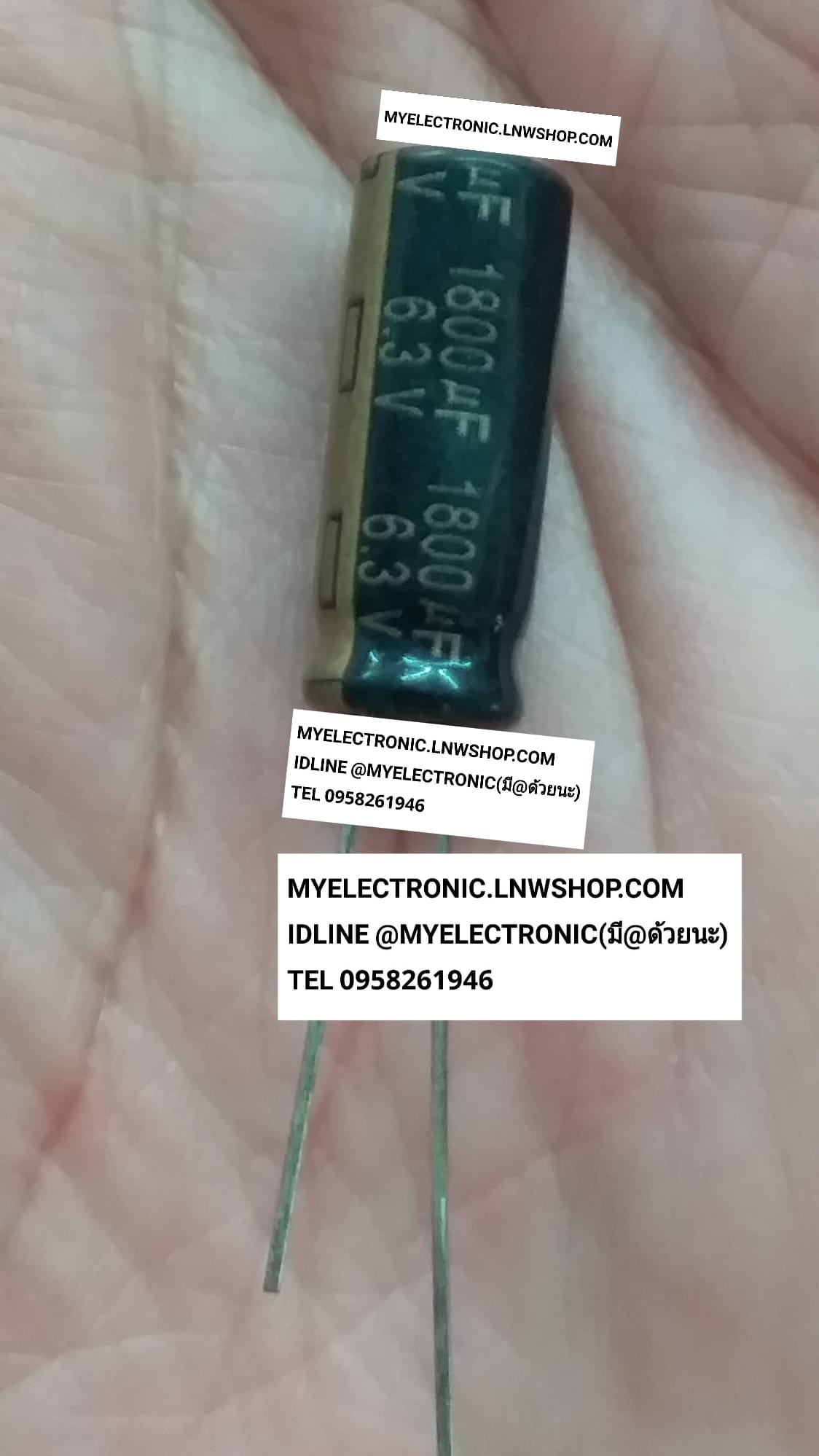 ขาย 1800UF6.3V 105c 105องศา 1800UF6.3V105c คาปาซิเตอร์ อิเล็กโตรไลท์ CAPACITOR ELECTROLITE ยี่ห้อ ราคา ตัวละ . . . . . หน่วย บาท