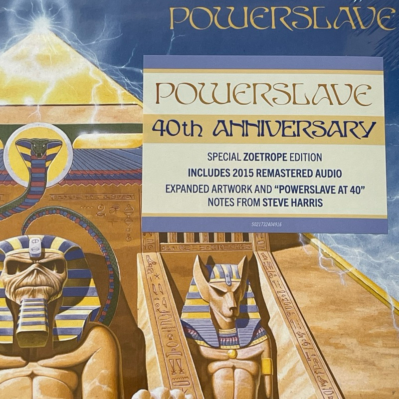 แผ่นเสียง Iron Maiden- Powerslave ,Vinyl, LP, Album, Picture Disc, Special Edition, Zoetrope, 40th มือหนึ่ง ซีล