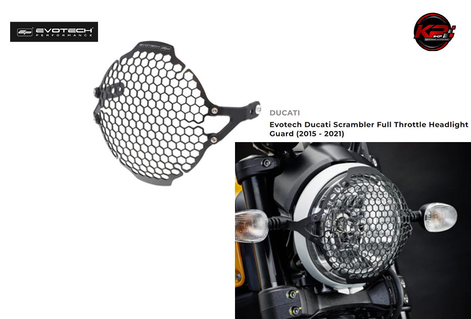 การ์ดไฟหน้า Evotech Ducati Scrambler Full Throttle Headlight Guard (2015 - 2021)