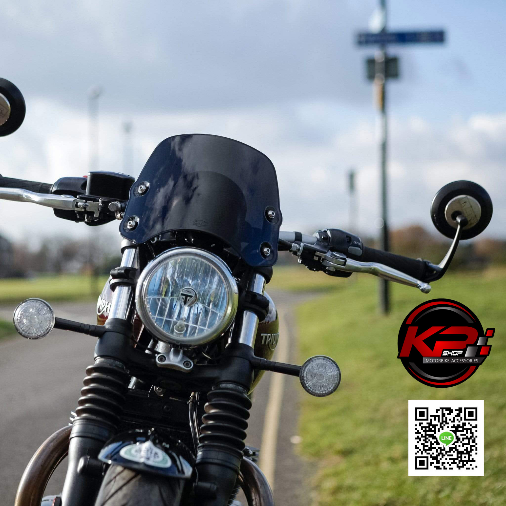 ชิวหน้า TRIUMPH DART FLYSCREEN PIRANHA FOR BOBBER BLACK