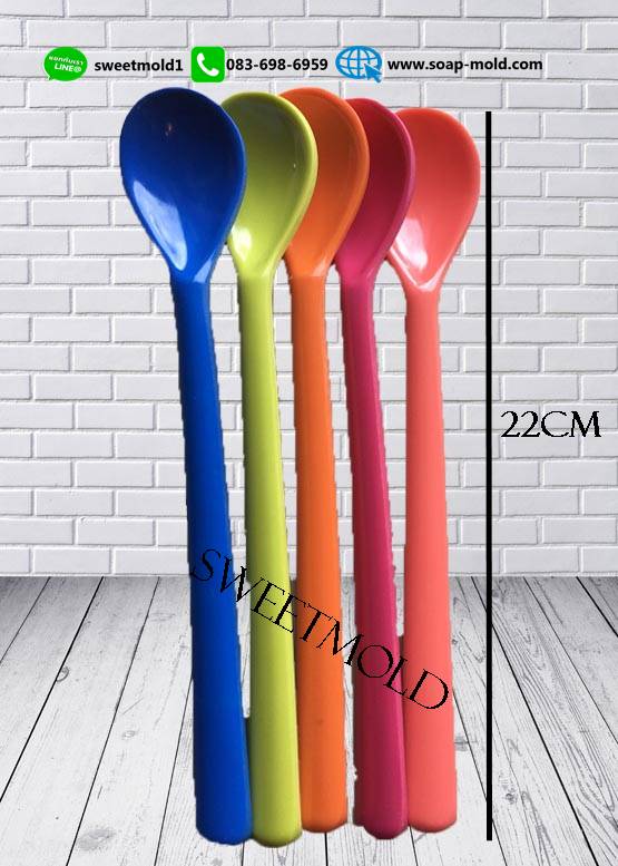 ช้อนเมลามีน คละสี (แพ็ค5ชิ้น) รหัสสินค้า: 007585