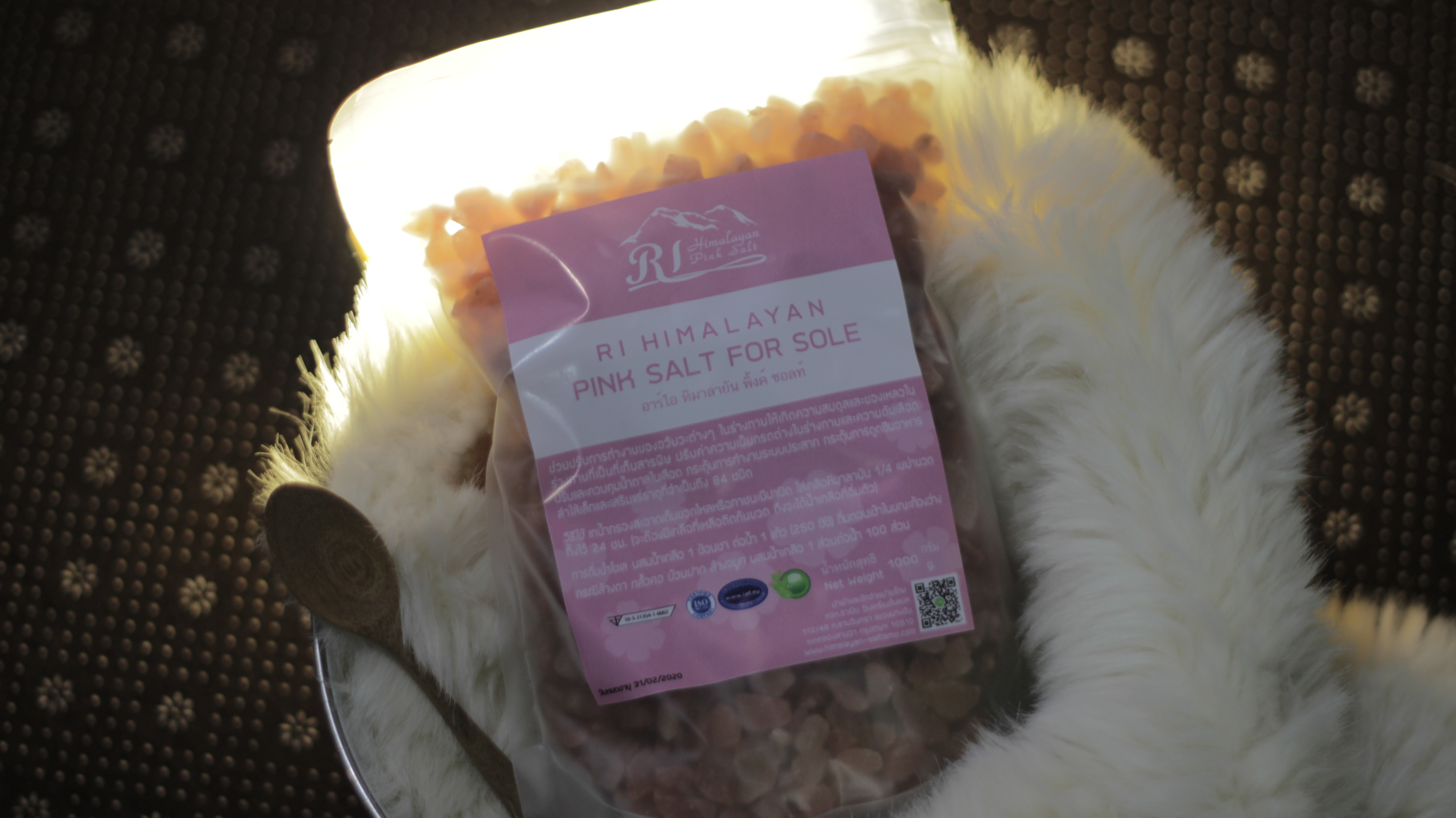 เกลือชมพู อาร์ ไอ หิมาลายัน พิ้งค์ ซอลท์ สำหรับโซเล / Himalayan Salt For Sole (Size 10-20 mm.) เกลือชมพูคีโต เกลือชมพูแท้