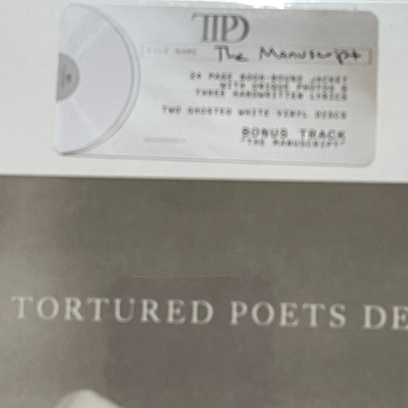 แผ่นเสียง Taylor Swift - The Tortured Poets Department , 2 x Vinyl, LP, Album, White [Ghosted White] มือหนึ่ง ซีล