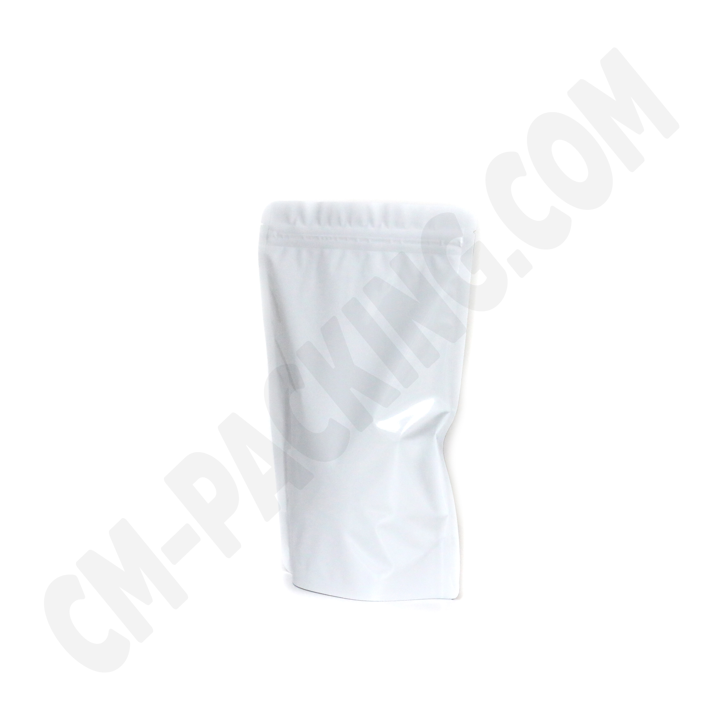 (50ใบ) ถุงซิปฟอยล์ สีขาวเงา ตั้งได้ ขอบโค้ง งานหนา ราคาพิเศษ