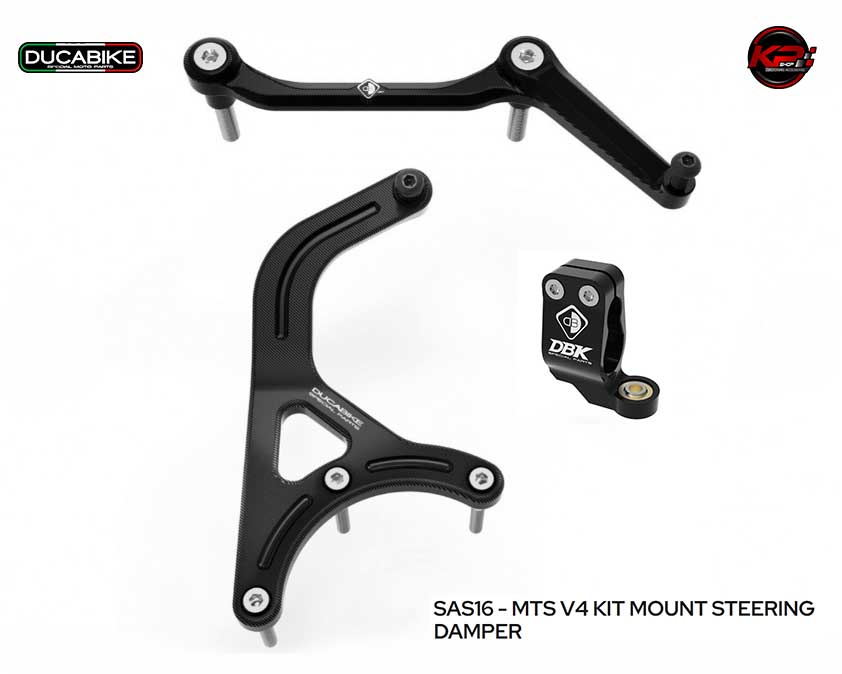 ขาจับกันสะบัด DUCABIKE MULTISTRADA V4/V4S (2021-2024) (สีดำ) ไม่รวมกันสะบัด