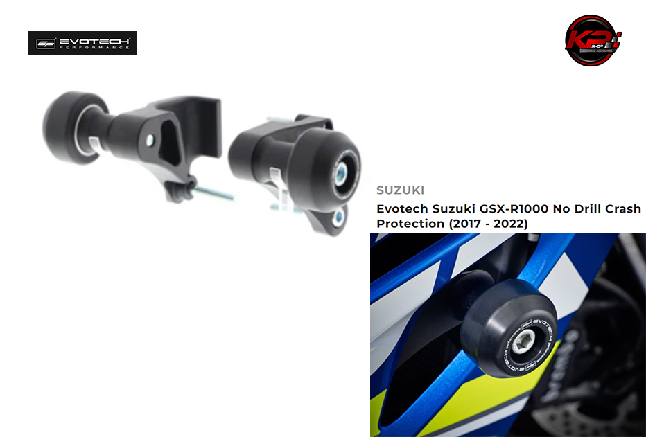 กันล้มกลาง Evotech Suzuki GSX-R1000 No Drill Crash Protection (2017 - 2022)