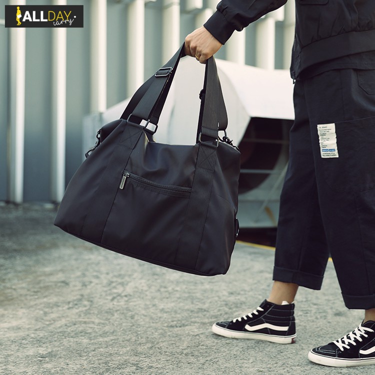 มาใหม่! NY21 กระเป๋าสะพายข้าง กระเป๋าถือ ลดโลกร้อน สีดำ สวยเท่ ผ้า Nylon กันน้ำ ผู้ชาย ผู้หญิง