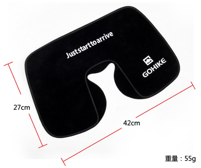 หมอนรองคอเป่าลม เนื้อผ้ากำมะหยี่ พร้อมสกรีนโลโก้