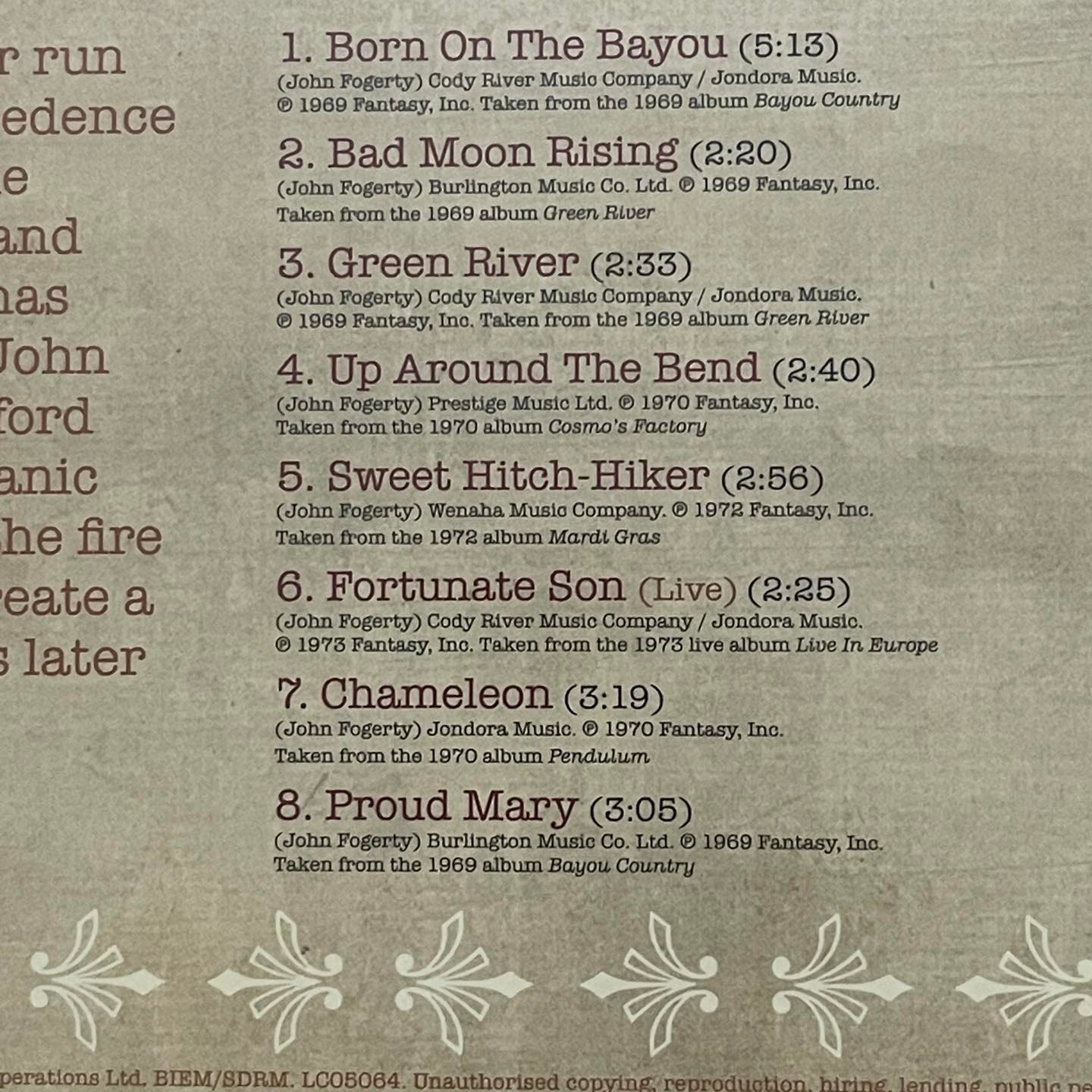 แผ่นเสียง Creedence Clearwater Revival – Bad Moon Rising - The Collection แผ่นมือหนึ่ง ซีล