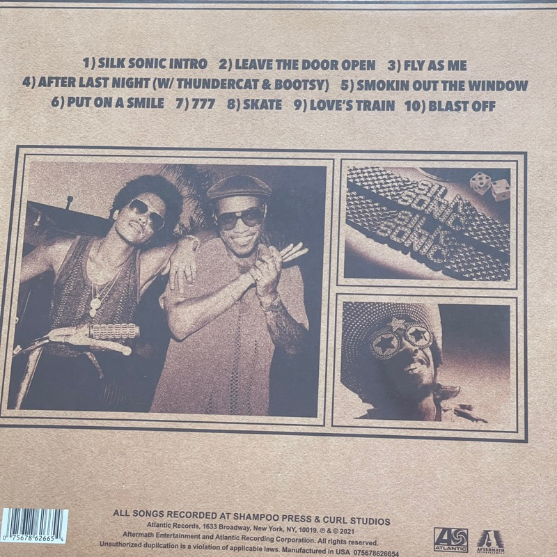 แผ่นเสียง Silk Sonic – An Evening With Silk Sonic **Limited Edition, Bonus Track 10 เพลง แผ่นเสียง มือหนึ่ง ซีล