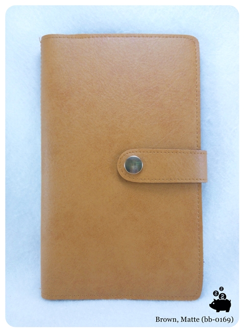 (bb-371-05) กระเป๋าใส่สมุดบัญชีธนาคาร/พาสปอร์ต สีน้ำตาล ผิวด้าน