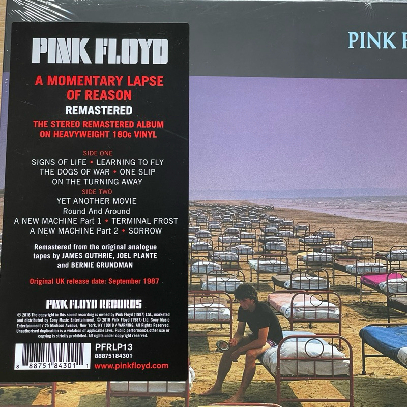 แผ่นเสียง Pink Floyd – A Momentary Lapse Of Reason, Format: Vinyl, LP, Album, Reissue,มือหนึ่ง ซีล
