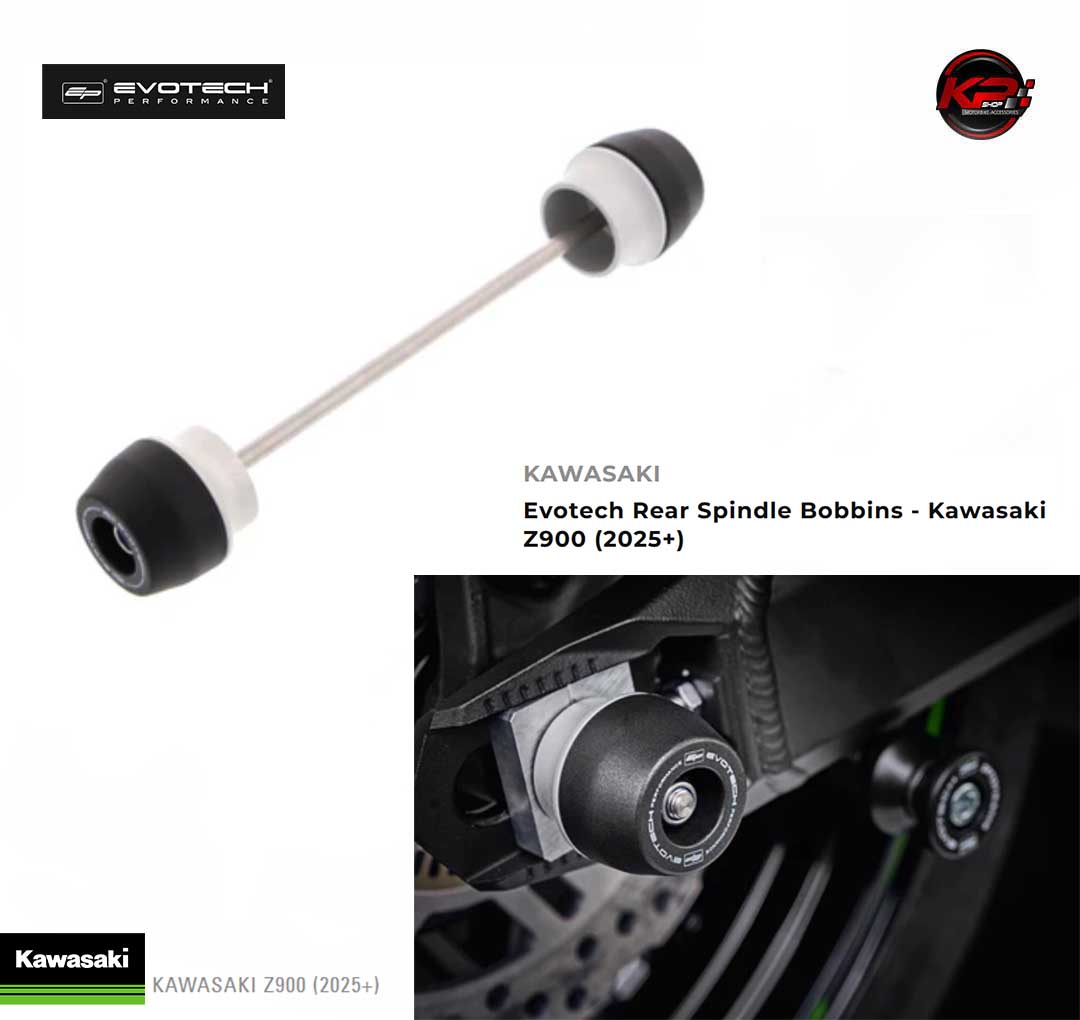 กันล้มหลัง Evotech Rear Spindle Bobbins - Kawasaki Z900 (2025+)