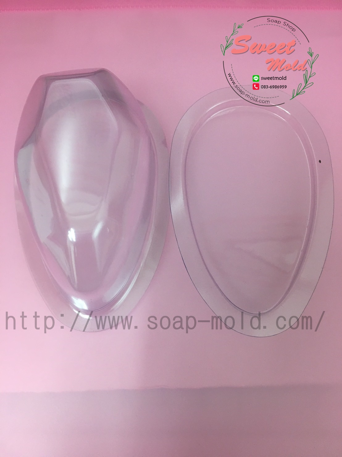 แม่พิมพ์พลาสติก เพชรหยดน้ำ 50กรัม (แพ็ค100ชิ้น) : 006731