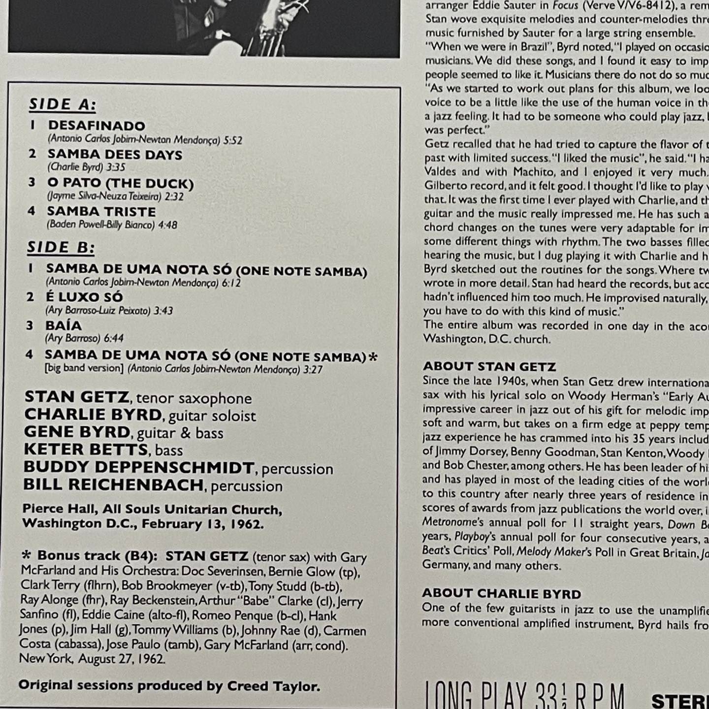 แผ่นเสียง Stan Getz – Jazz Samba **Limited Edition Yellow Vinyl แผ่นเสียงมือหนึ่ง ซีล