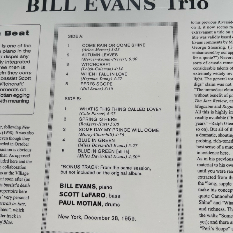 แผ่นเสียง The Bill Evans Trio - Portrait In Jazz , ** Limited Edition,Colour Vinyl, LP, Album มือหนึ่ง ซีล