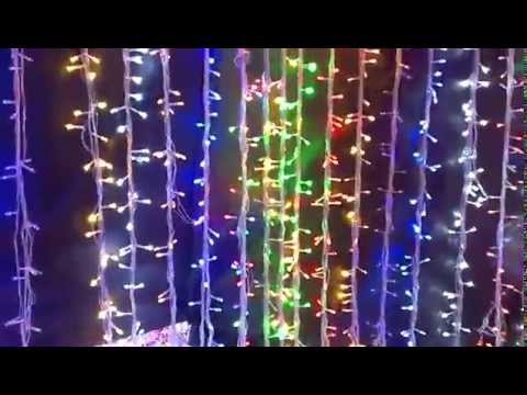 ไฟledคลิสมาส เส้นยาว100เมตร แบบกระพริบ แสงwhite แสงwarm แสงRGB