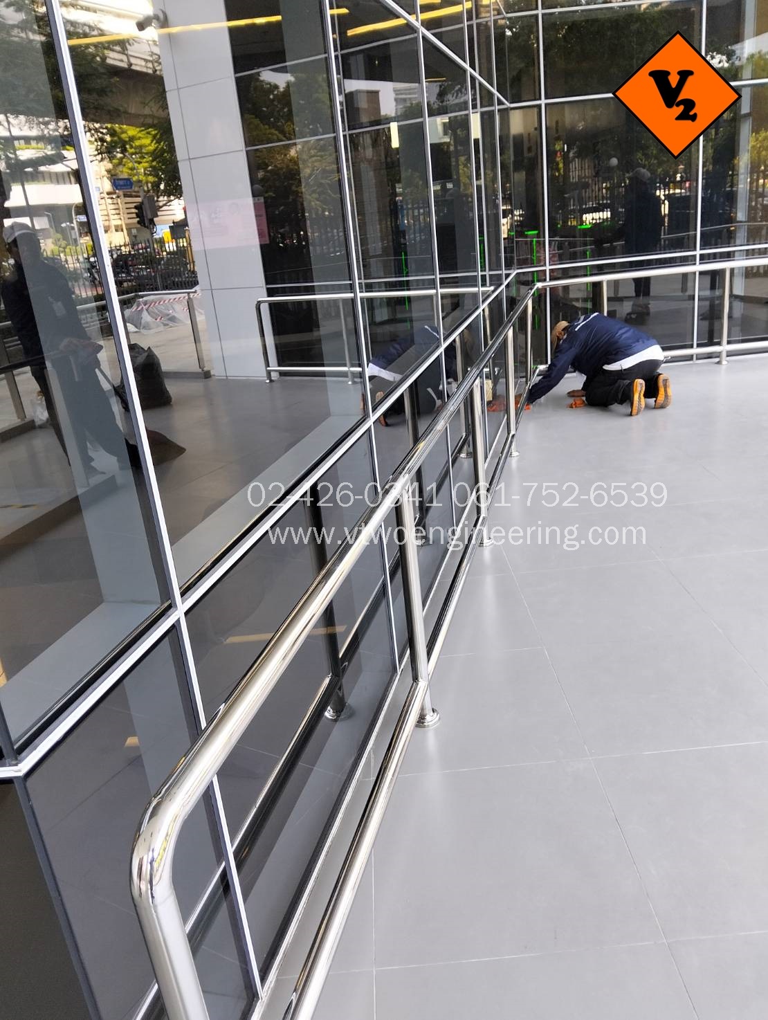 ราวสแตนเลสอาคาร ราวสแตนเลสบันได ราวสแตนเลสกันตก No.48