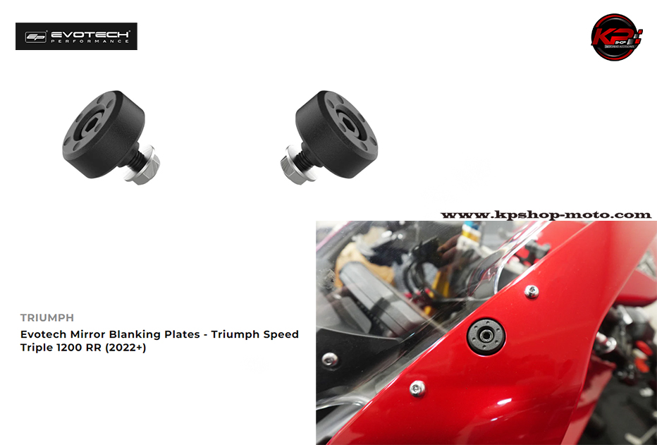 อุดกระจก Evotech Mirror Blanking Plates - Triumph Speed Triple 1200 RR (2022+)