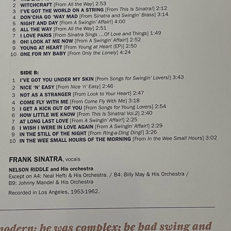 แผ่นเสียง Frank Sinatra – The Hits,Frank Sinatra – The Hits ,Vinyl, LP, Compilation, Stereo มือหนึ่ง ซีล