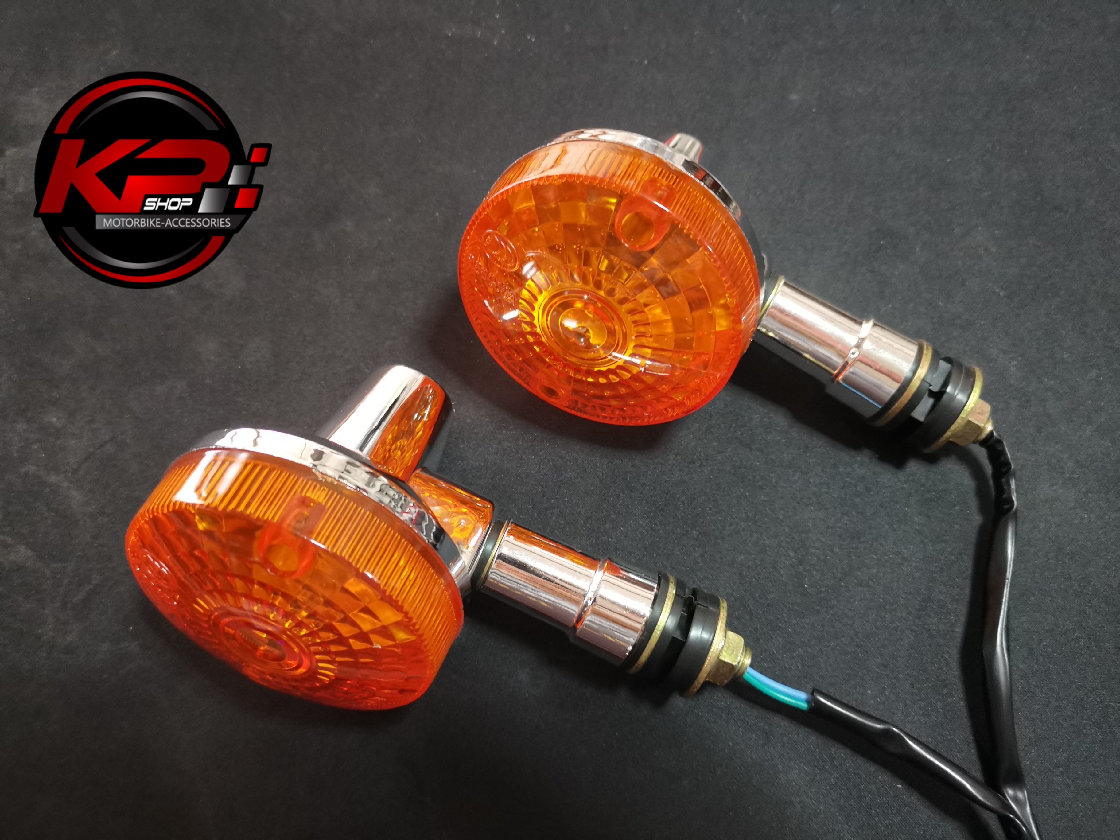 ไฟเลี้ยว มอเตอร์ไซค์ แนวช้อปเปอร คัสตอม (ไซค์ใหญ่)