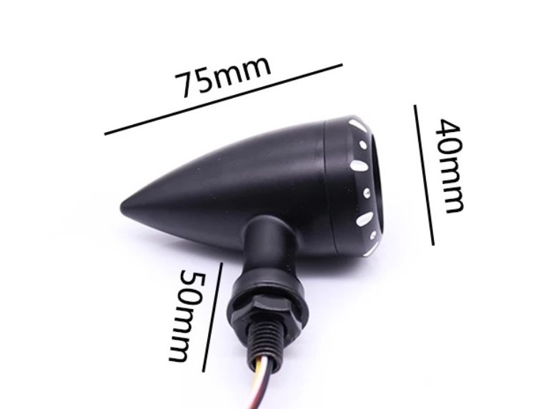 ไฟเลี้ยวแต่งช็อปเปอร์ สีโครเมี่ยม เปลี่ยนสีเลนส์ได้