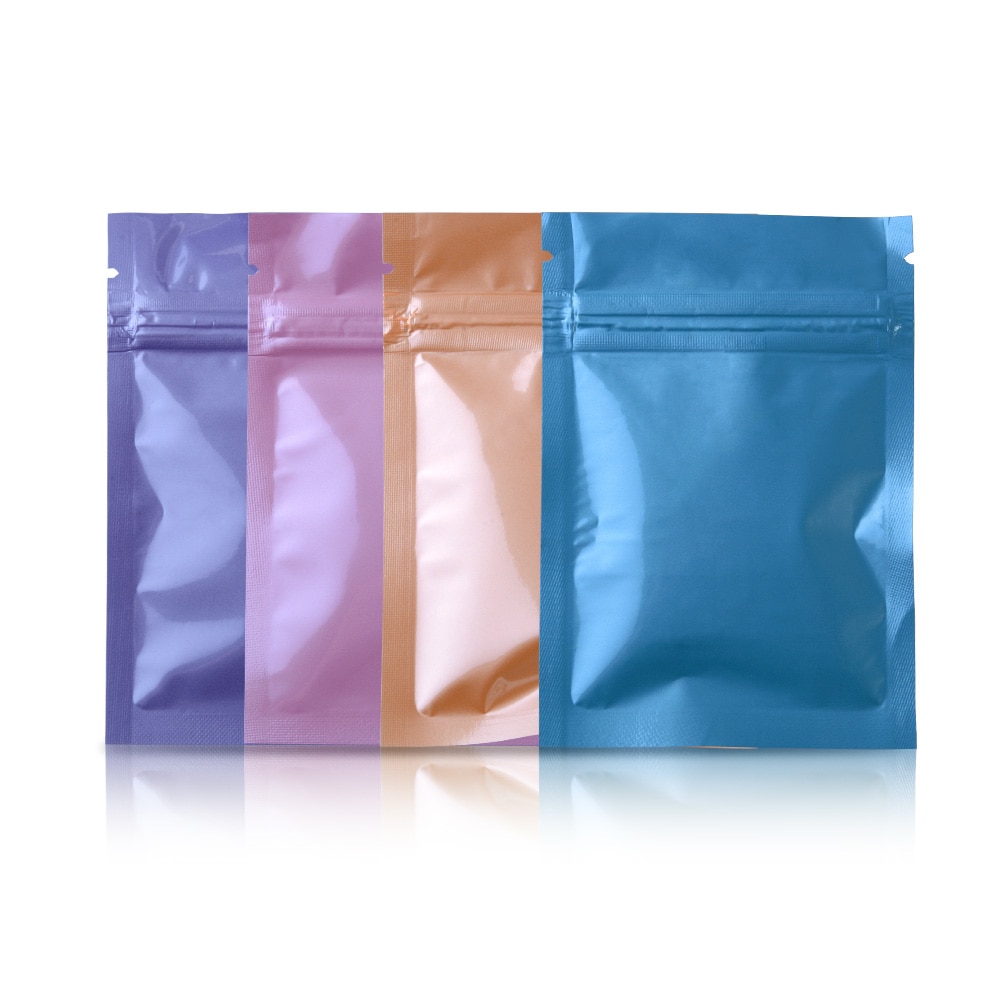 (100ใบ) ถุงซิป ก้นแบน ตั้งไม่ได้ ซองแบ่งบรรจุ เนื้อเงา เนื้อด้าน