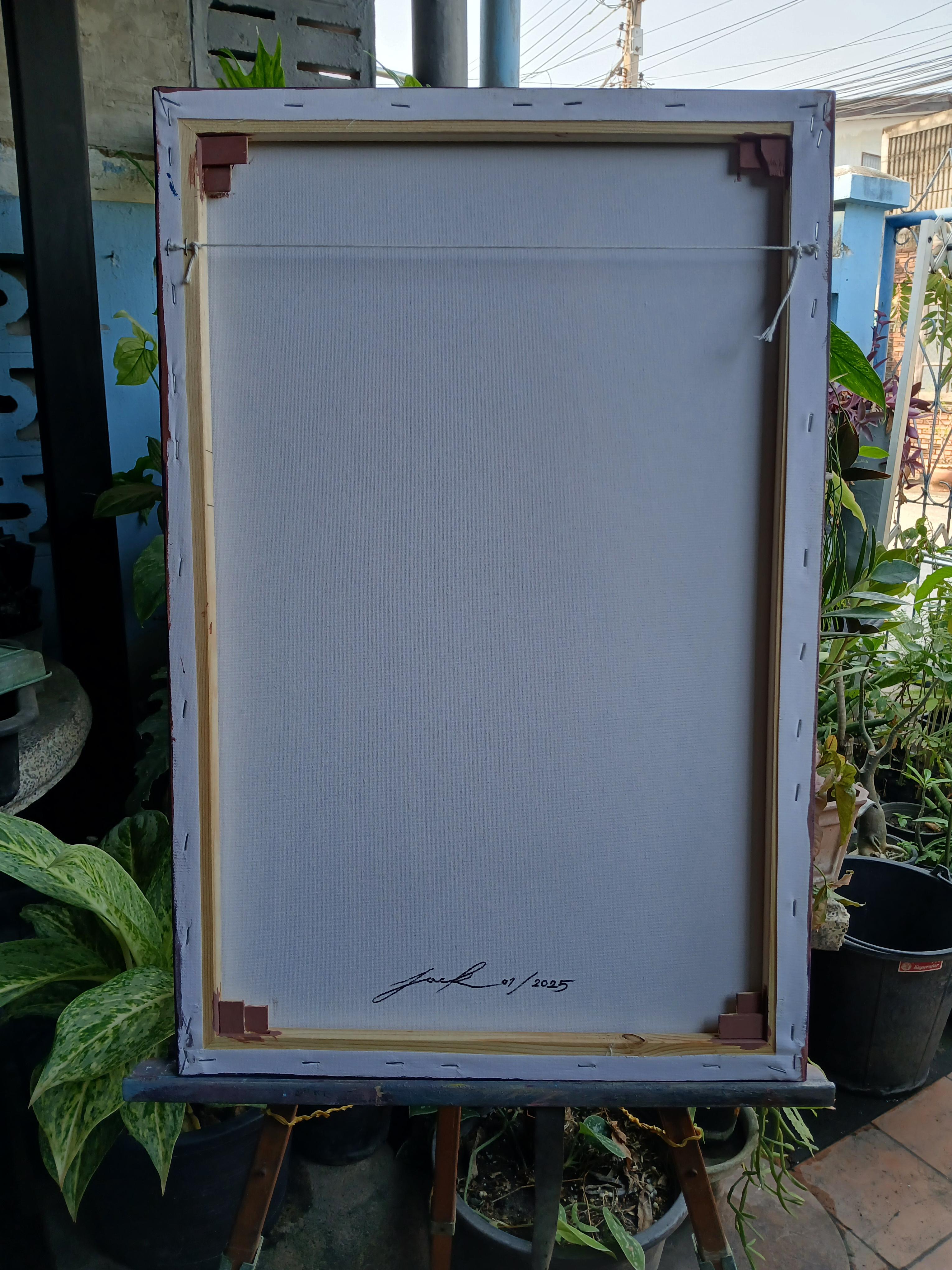 RAMBO ภาพวาดสีอะครีลิคบนเฟรมผ้าใบ ขนาด 40 cm. x 60 cm. งานวาดไม่ใช่ภาพพิมพ์หรือโปสเตอร์