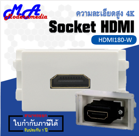 หน้ากาก HDMI ตรง รุ่น HDMI180
