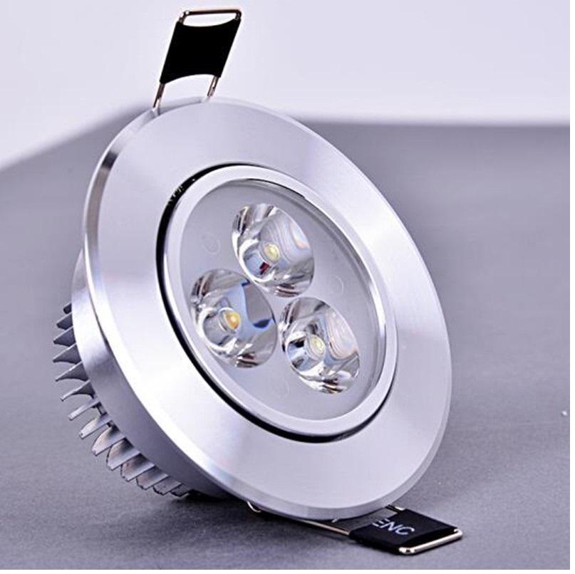 X3 สุดคุ้ม !! เเพ็ค 3 ชิ้น LED DOWNLIGHT 3W โคมไฟดาว์นไลท์ โคมไฟตกเเต่งเพดาน โคมไฟฝังฝ้า โคมไฟส่องเฉพาะจุด 3W เเสงวอร์มไวท์ รุ่นขอบเงิน พร้อมหม้อเเปลง ติดตั้งใช้งานได้ทันที จำนวน 3 ชิ้น