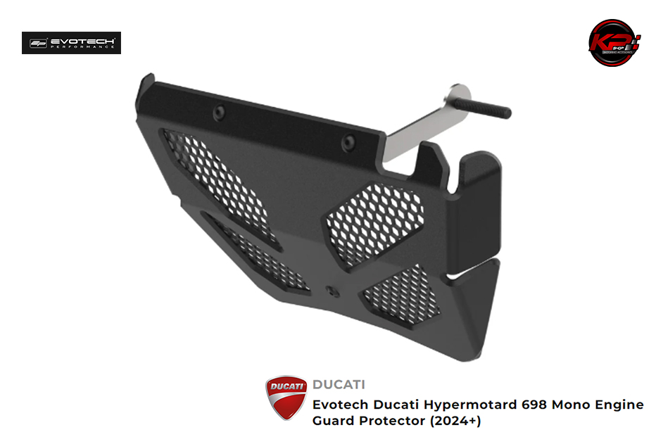 การ์ดเครื่อง Evotech Ducati Hypermotard 698 Mono Engine Guard Protector (2024+)