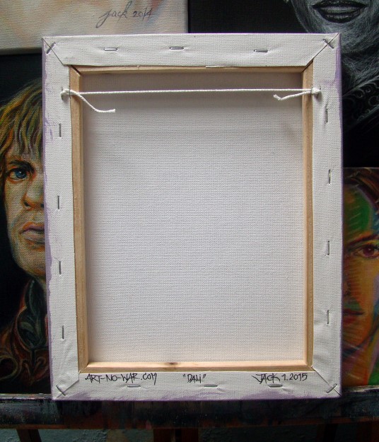 Salvador Dali ภาพวาดสีน้ำมัน-สีอะครีลิค งานเพ้นท์บนเฟรมผ้าใบ canvas ขนาด 24x30 cm.