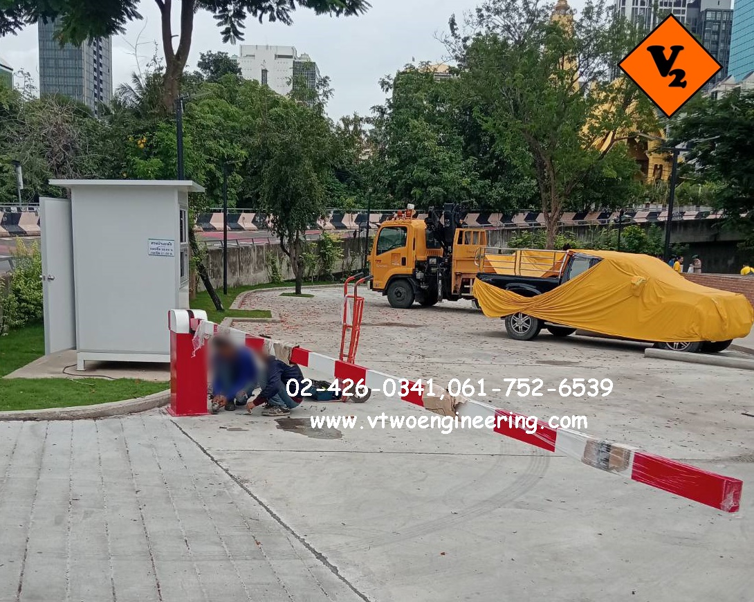 ไม้กระดกmanual ไม้กั้นรถยนต์ ไม้กั้นทาง แบบสั่งผลิต NO.4