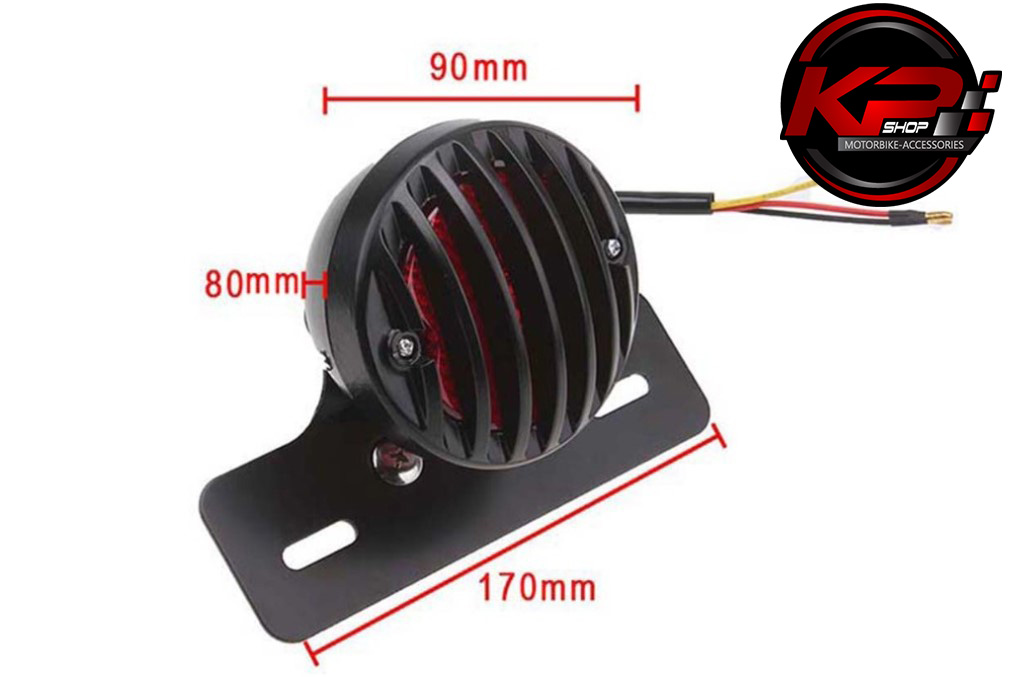 ไฟท้ายแต่ง พร้อมยึดป้ายทะเบียน แนว ช้อปเปอร์ คาเฟ่ คัสตอม