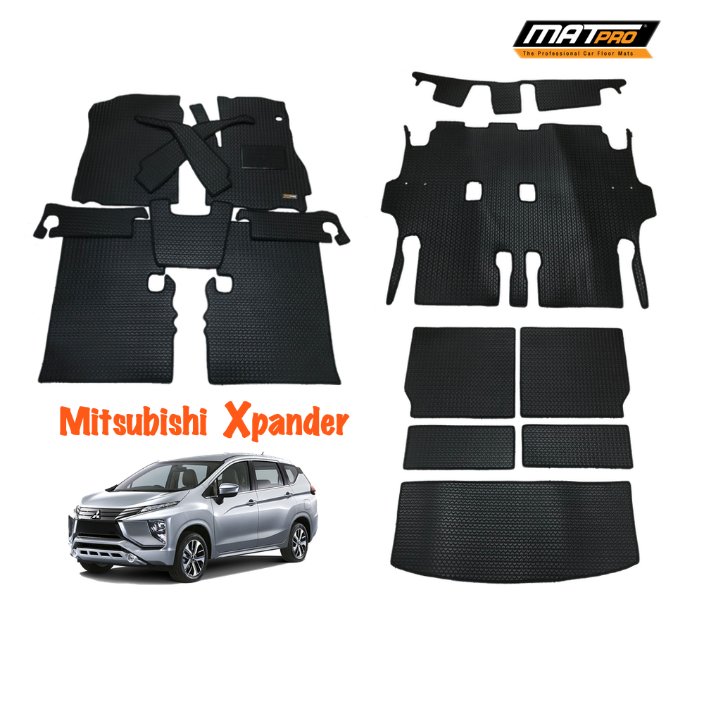 พรมปูพื้นเข้ารูป 100% ลายกระดุม สำหรับรถ รุ่น Mitsubishi Xpander