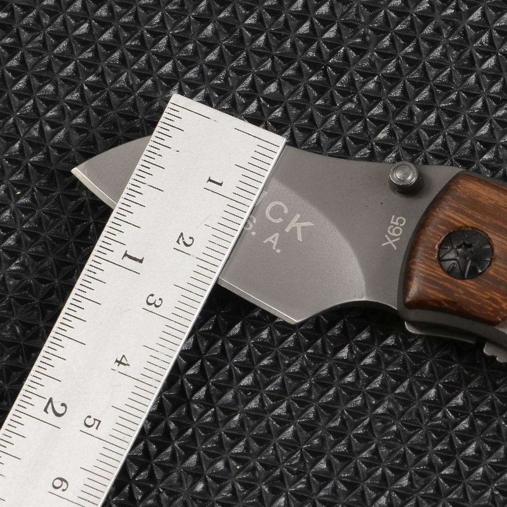 BUCK-X44-61-65-35 มีดเดินป่า อุปกรณ์เดินป่า มีดพับพกพา มีดพกเดินป่า Outdoor Folding Knife Camping Mini Pocket แค้มป์ปิ้ง มีดปอกผลไม้ มีดกลางแจ้ง ชิ้น 239 กรัม Black-Silver ดูจากรูป