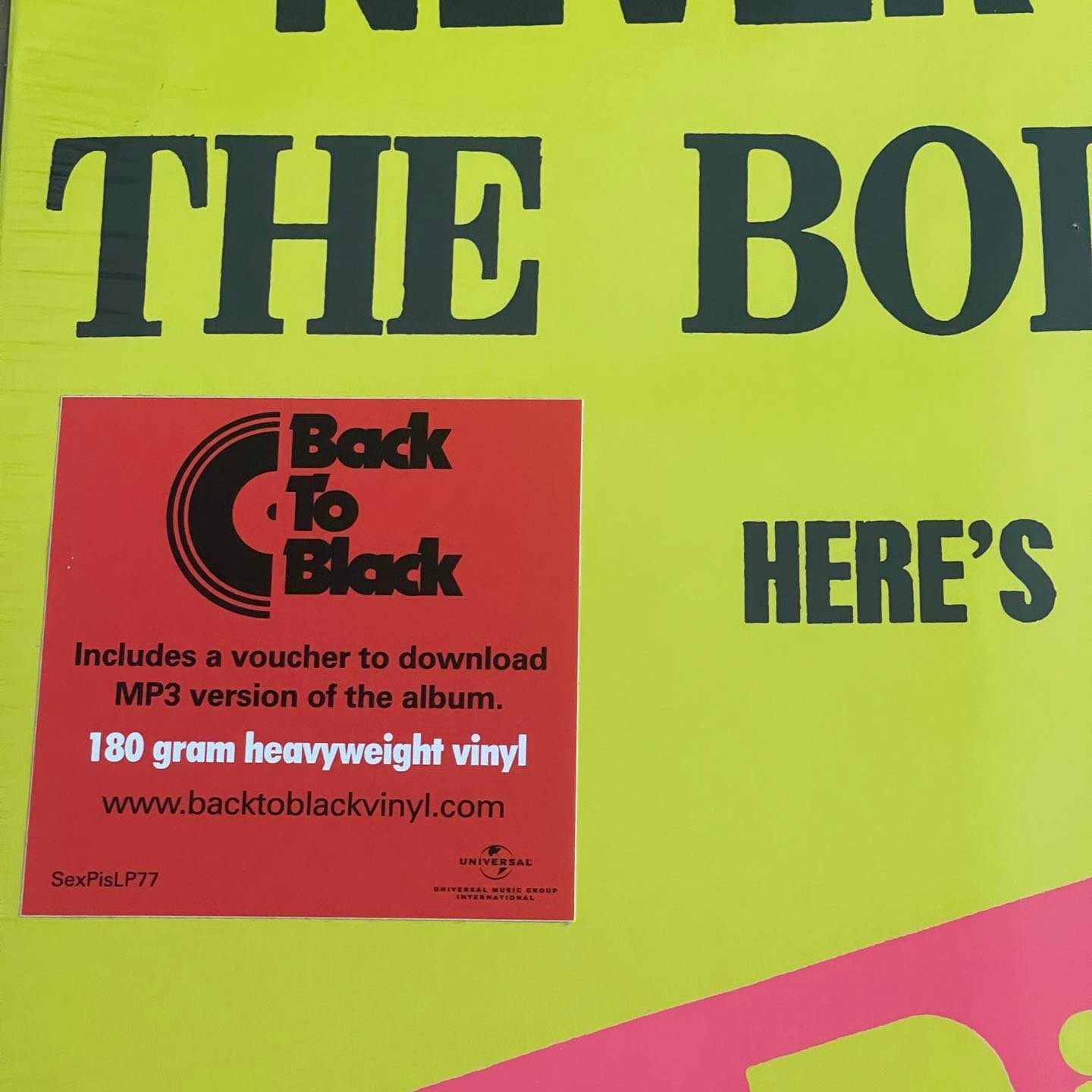 แผ่นเสียง Sex Pistols - Never Mind The Bollocks, Vinyl, LP, Album, Reissue, Remastered, Stereo, 180g แผ่นมือหนึ่ง ซีล