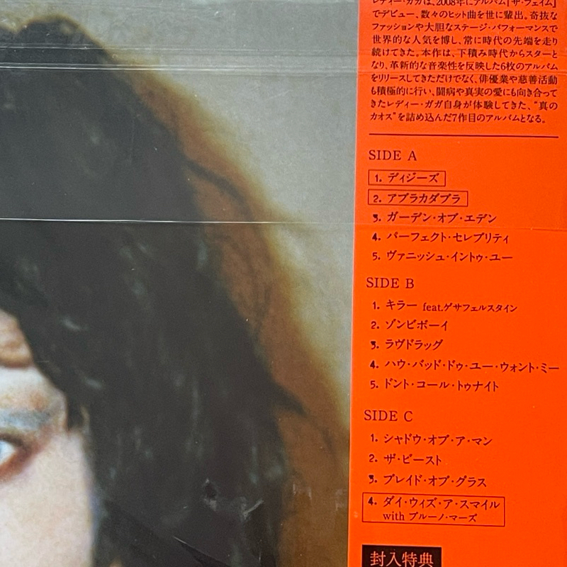 แผ่นเสียง Lady GAgA Mayhem ,japanese Obi Vinyl,2 LP, poster,Single Sided, Etched , มือหนึ่ง