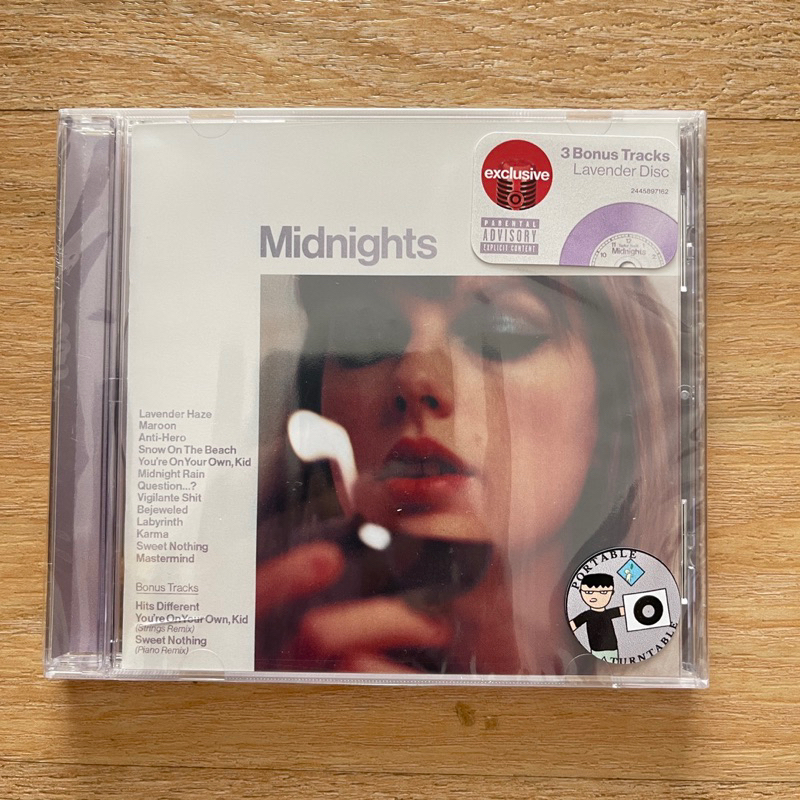 CD Taylor Swift - Midnights , Lavender Edition + 3 Bonus Track , album CD, Album แผ่นแท้ มือหนึ่ง ซีล