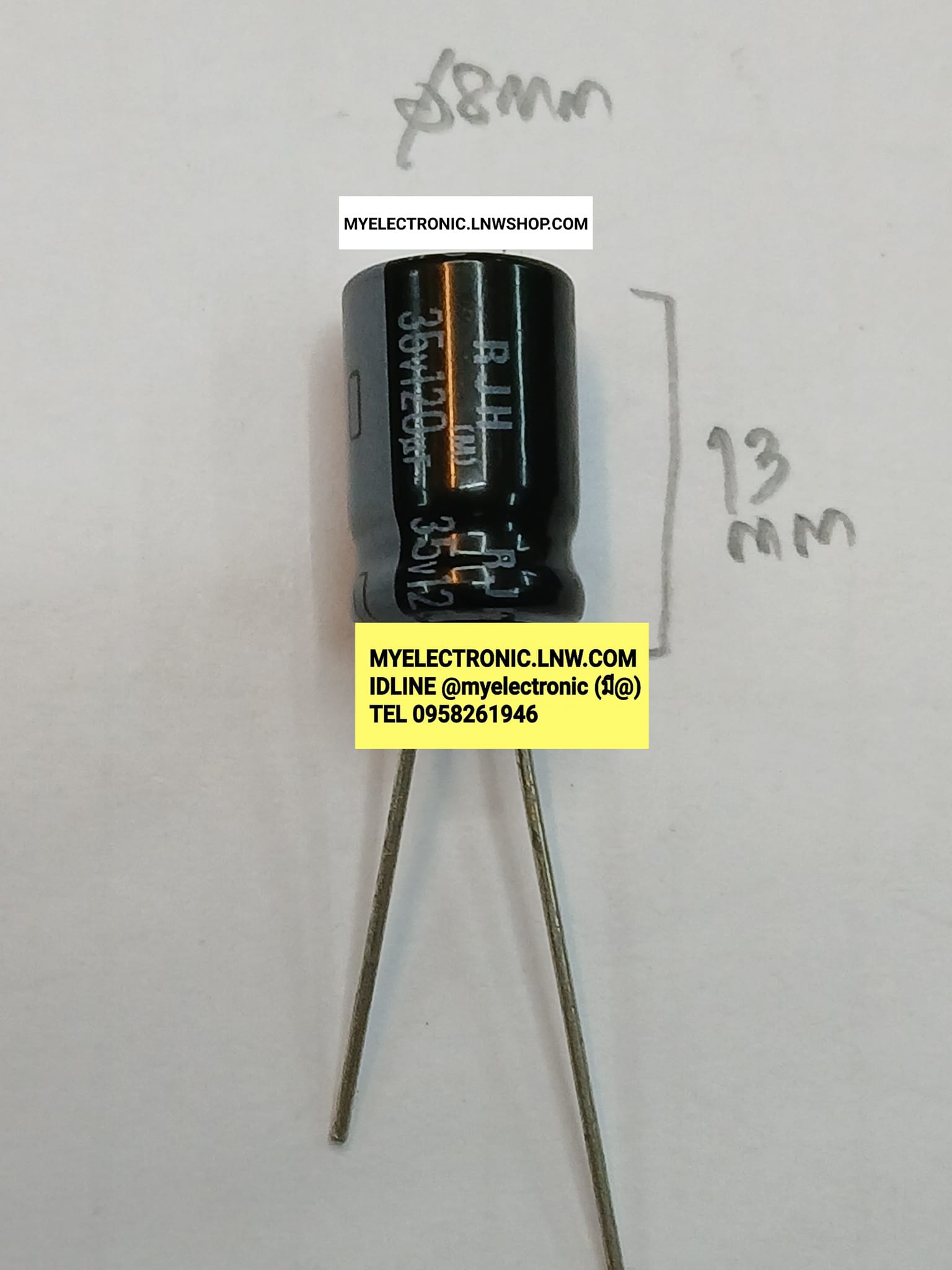 ขาย 120UF35V 105c BP ยี่ห้อ ELNA ชนิด105องศา 105c 120UF35V105c คาปาซิเตอร์ CAPACITOR ราคา ตัวละ . . . . . . หน่วย บาท