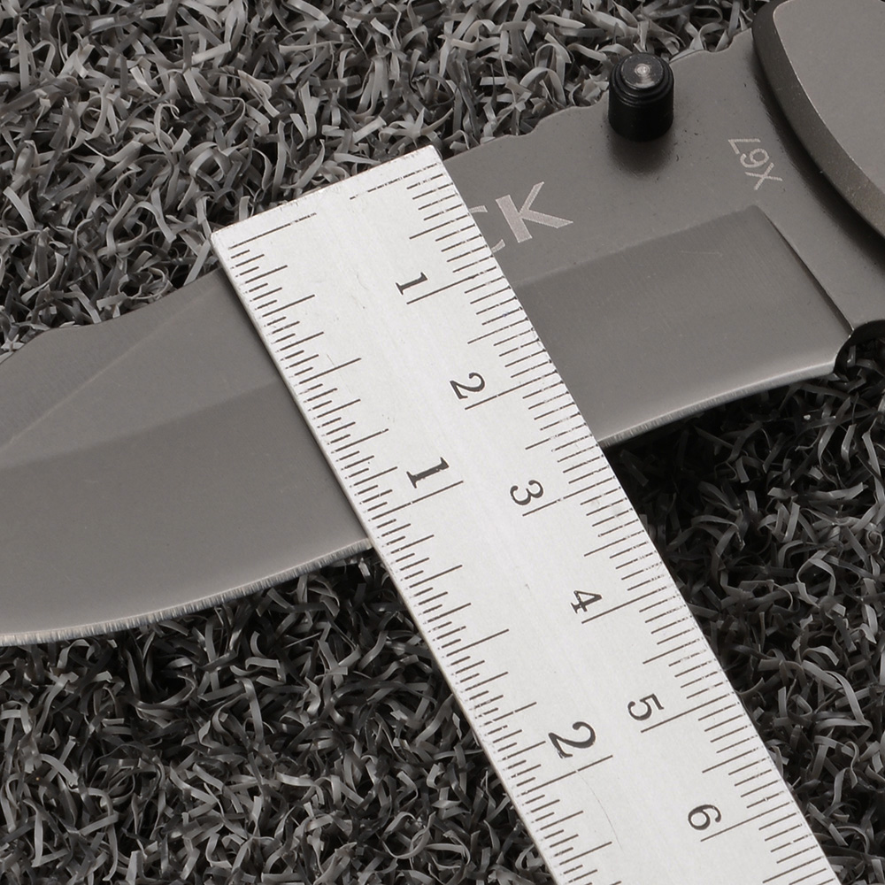 Buck-X67 มีดพับพกพา มีดพับขนาดกลางยาว 20 ซม.พร้อมซองไนลอน ชิ้น 250 กรัม Black 20 cm