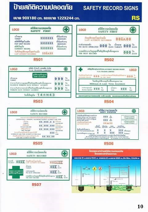 ป้ายสถิติและความปลอดภัย
