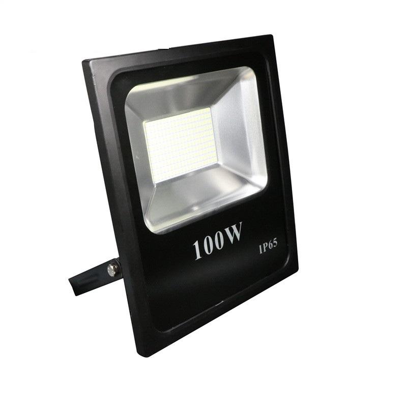 LED FLOODLIGHT โคมไฟสปอร์ตไลท์ 100W รุ่น Slim Chip SMD เเสง warmwhite โคมไฟสนาม ไฟฟลัดไลท์ สำหรับตกเเต่งสถานที่ อาคาร สวน ส่องป้ายโฆษณา จำนวน 1 ชิ้น