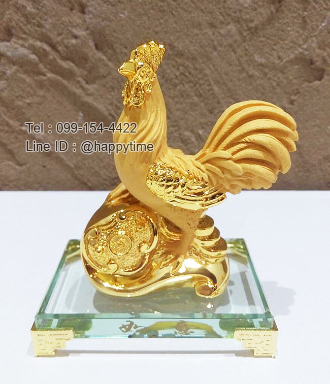 ของขวัญมงคลวันขึ้นปีใหม่ ไก่ทองเหยียบเหรียญ