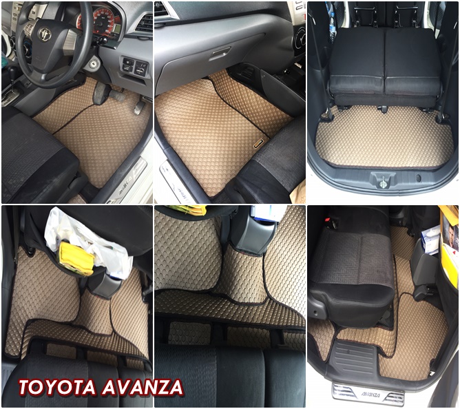 พรมปูพื้นเข้ารูป 100% ลายกระดุม สำหรับรถ รุ่น AVANZA 2012