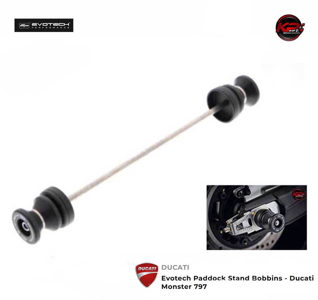 กันล้มหลัง พร้อมสปูน Evotech Paddock Stand Bobbins - Ducati Monster 797