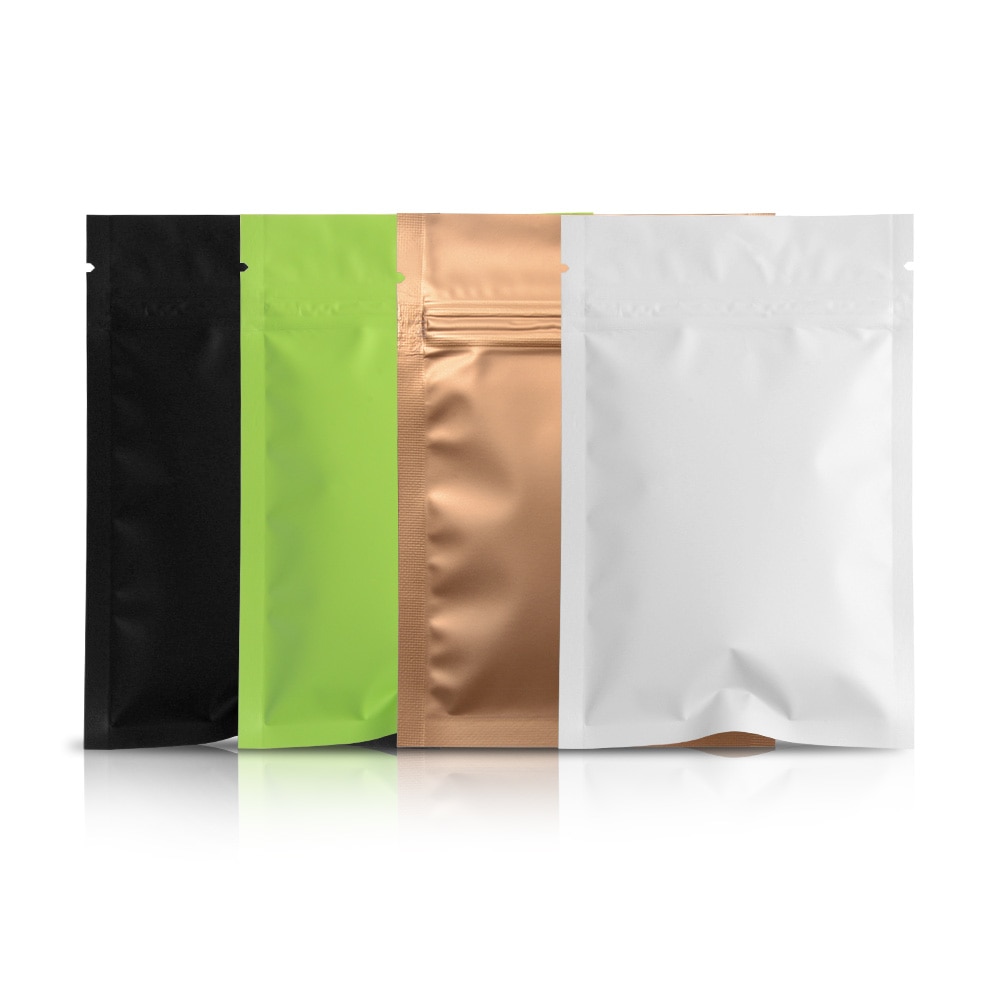 (100ใบ) ถุงซิป ก้นแบน ตั้งไม่ได้ ซองแบ่งบรรจุ เนื้อเงา เนื้อด้าน