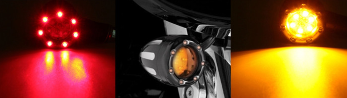 ไฟเลี้ยวมอเตอร์ไซค์พร้อมไฟเบรคในตัว