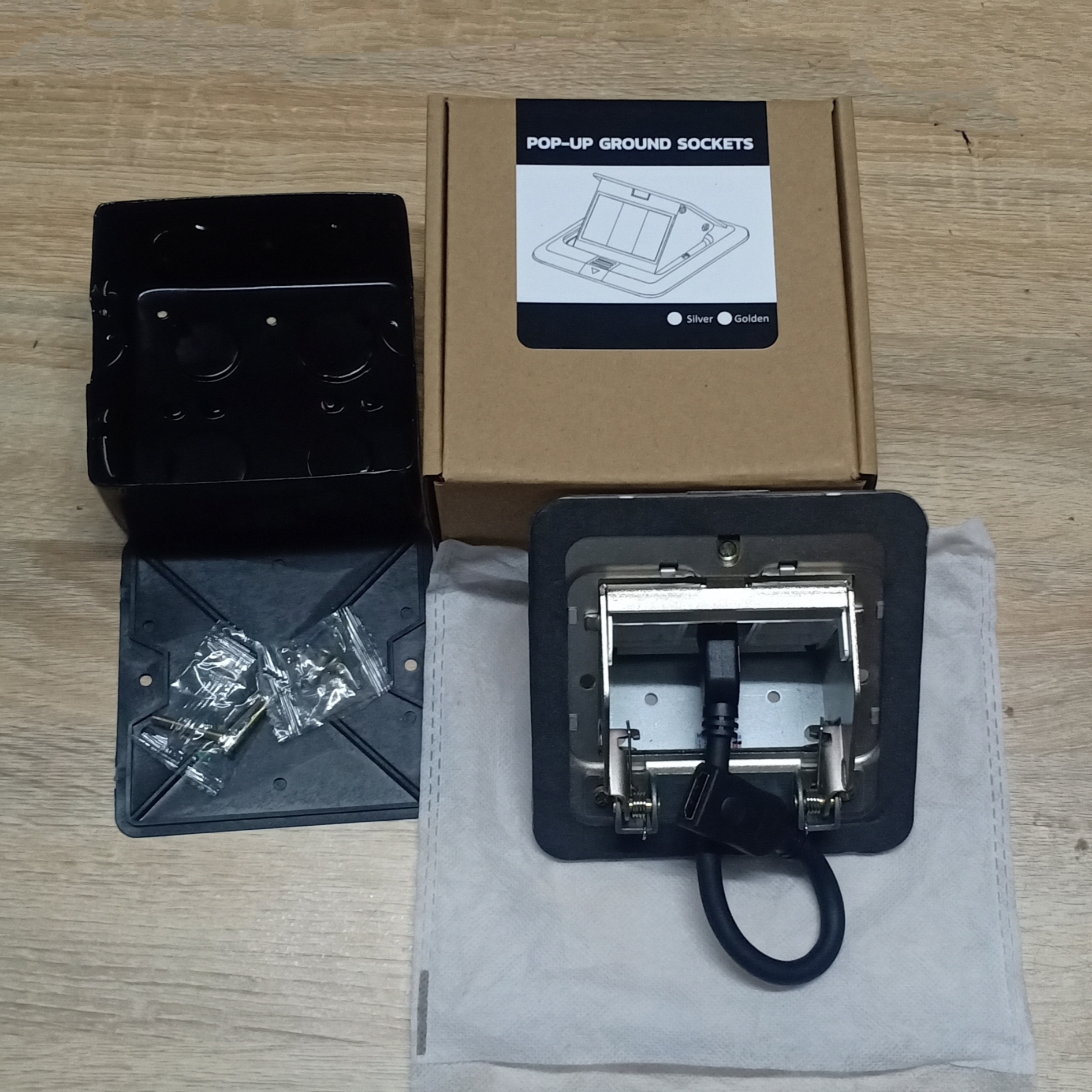 POP-UP HDMI 1 ช่อง (สีเงิน)