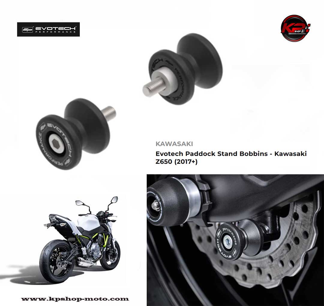 สปูน Evotech Paddock Stand Bobbins - Kawasaki Z650 (2017+)
